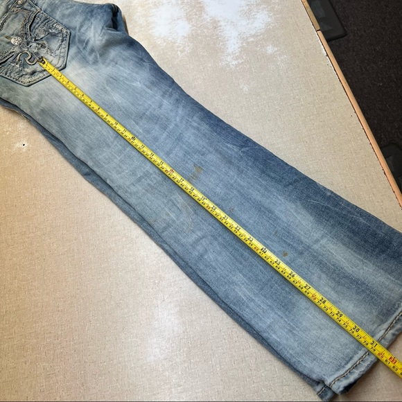 Rock Revival Chester Relaxed Straight Leg Jeans Distressed Size 32 waist - Picture 15 of 16